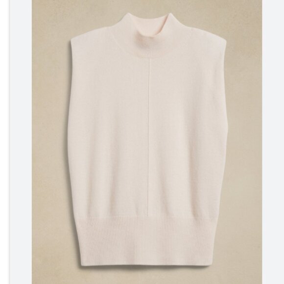Banana Republic Franca Cashmere Padded Shoulder Top Size XS - Picture 6 of 6